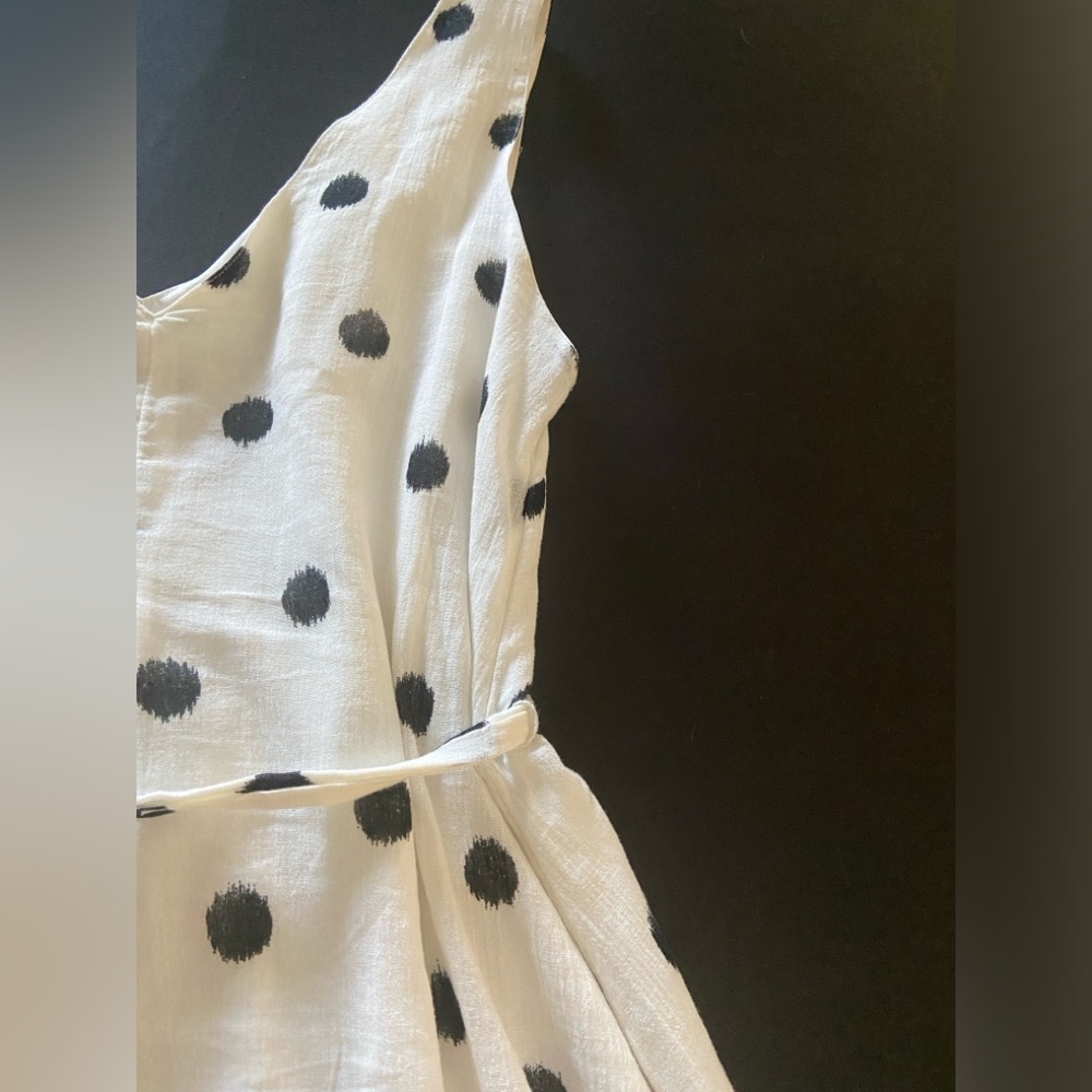a new day womens a-line Dress - White with Black Polka Dots - Picture 6 of 6